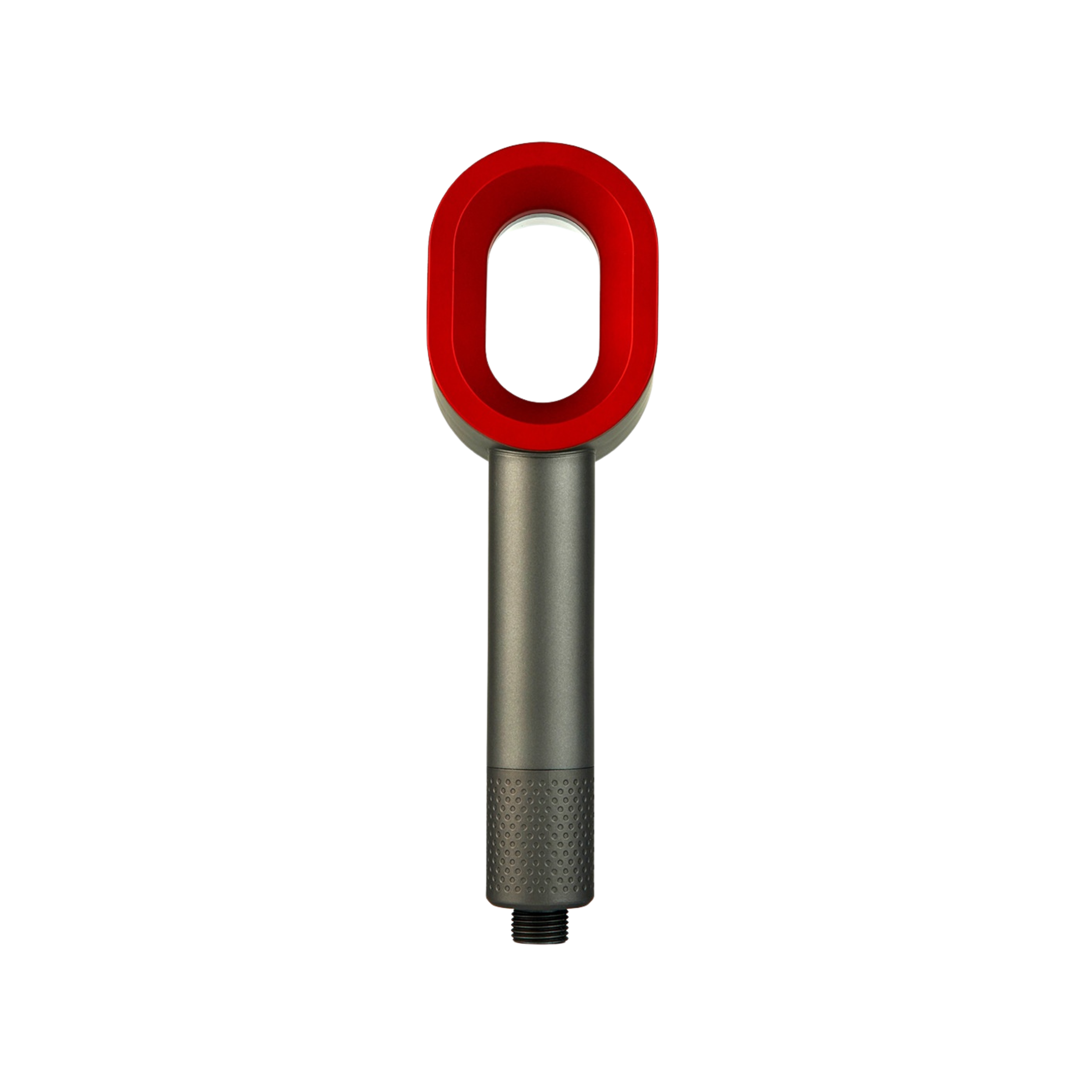 Red and silver handheld tool on a white background