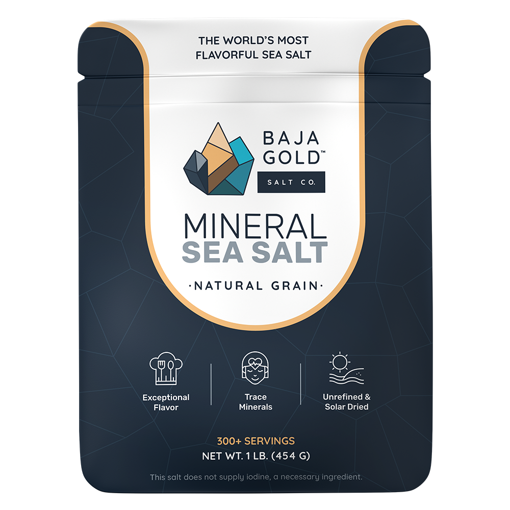 Baja Gold Signature Mineral Sea Salt - Natural Grain Crystals