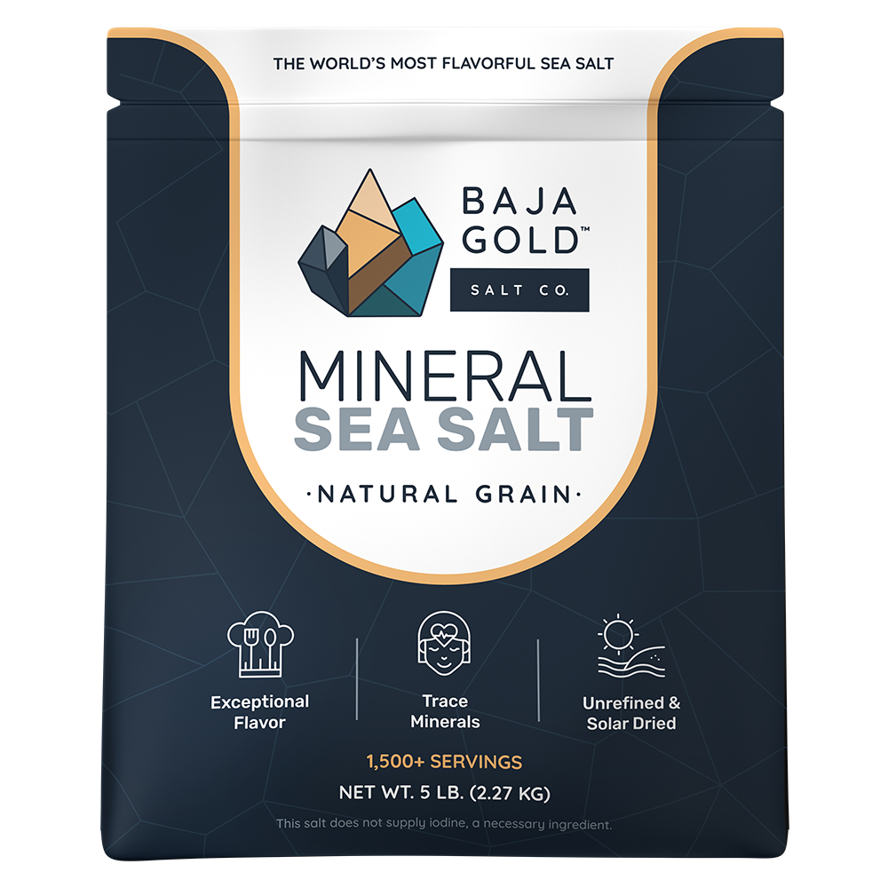 Baja Gold Signature Mineral Sea Salt - Natural Grain Crystals