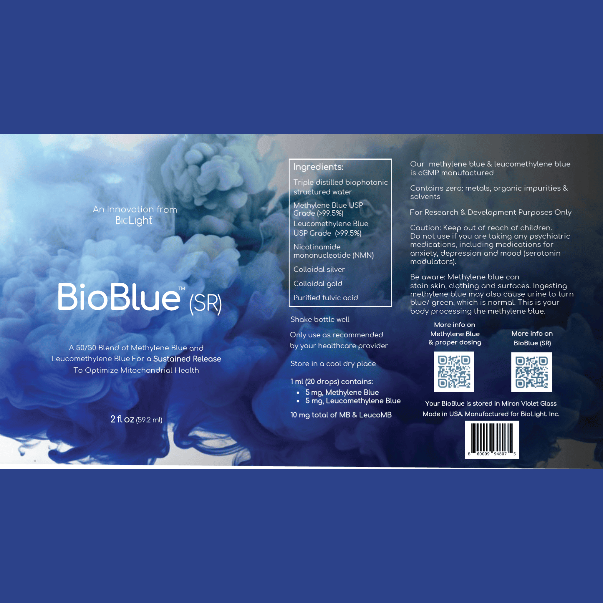 BioBlue (SR): 50/50 Blend for Sustained Release Mitochondrial Support