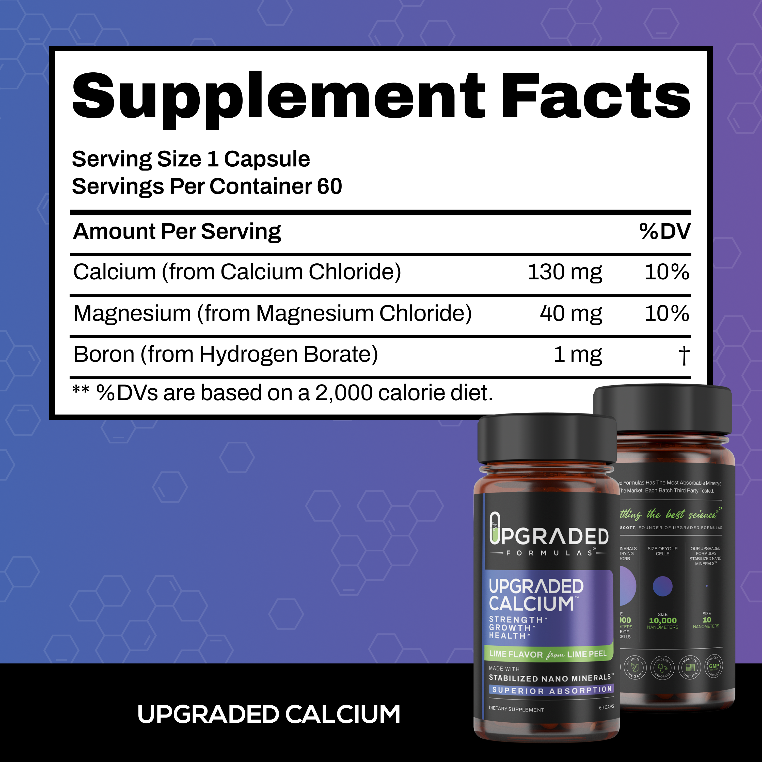 Upgraded Calcium 60 ct Capsules