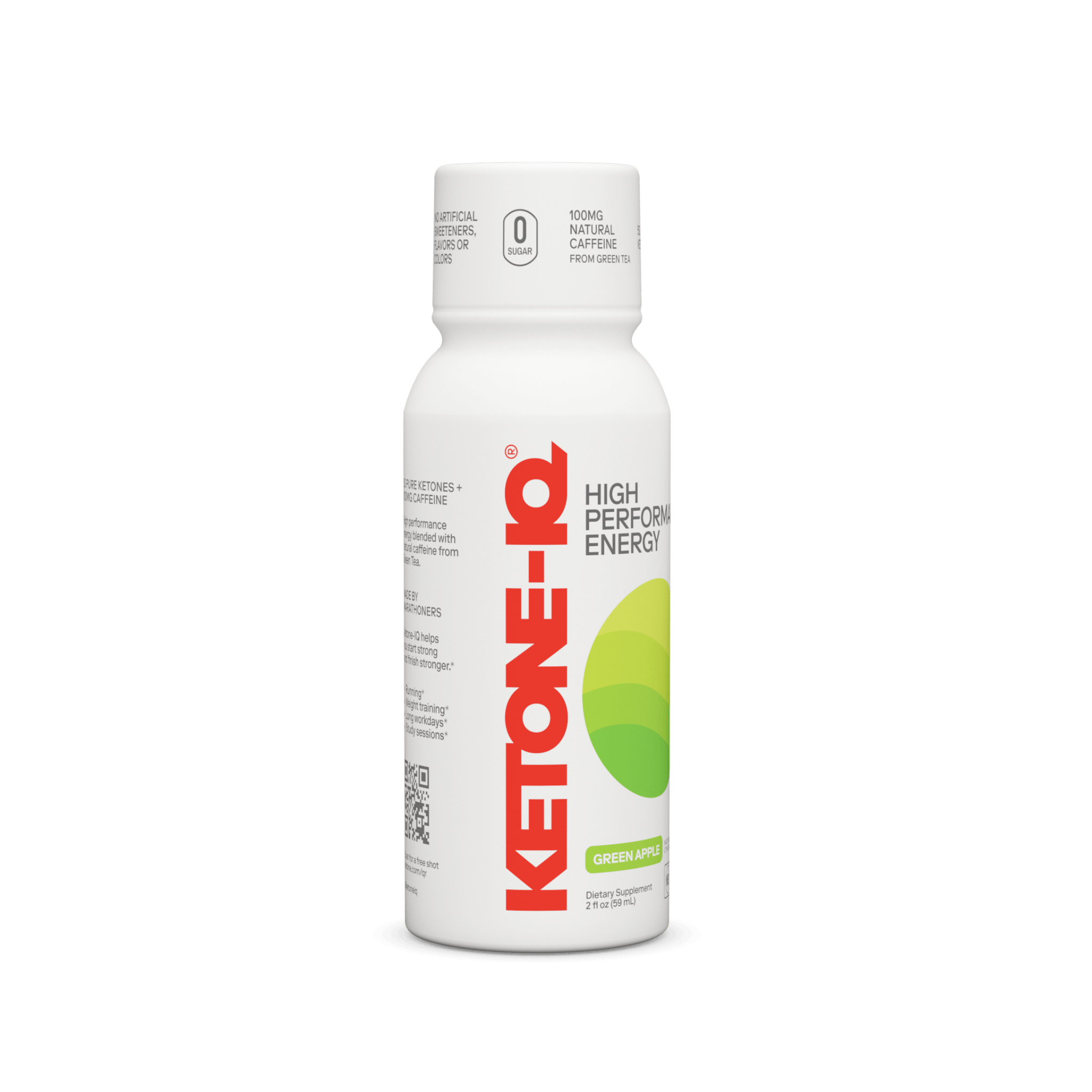 KetoneIQ Shot w/ Caffeine - Green Apple - 24 Pack
