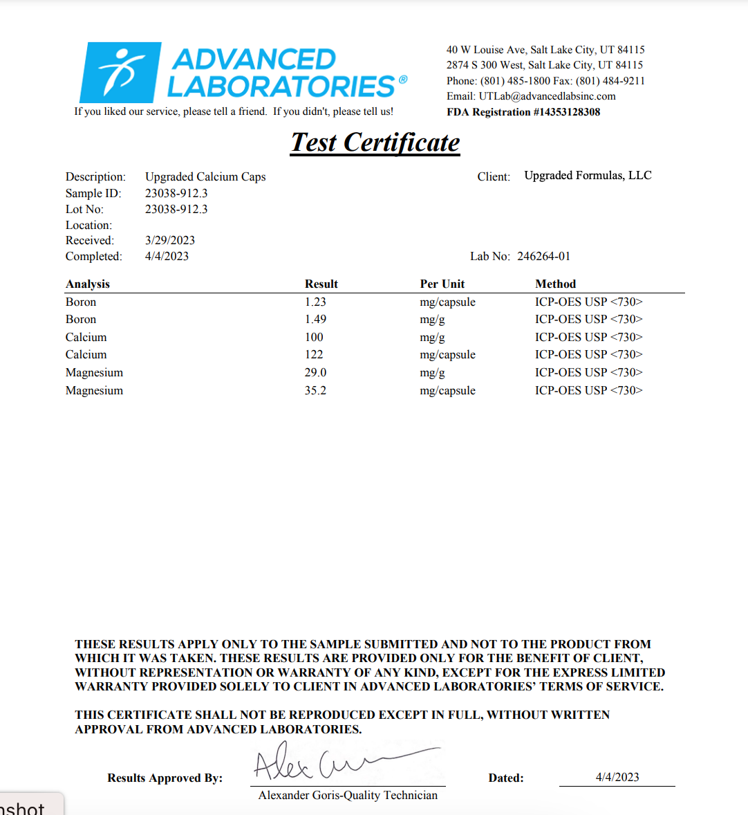 Upgraded Calcium 60 ct Capsules