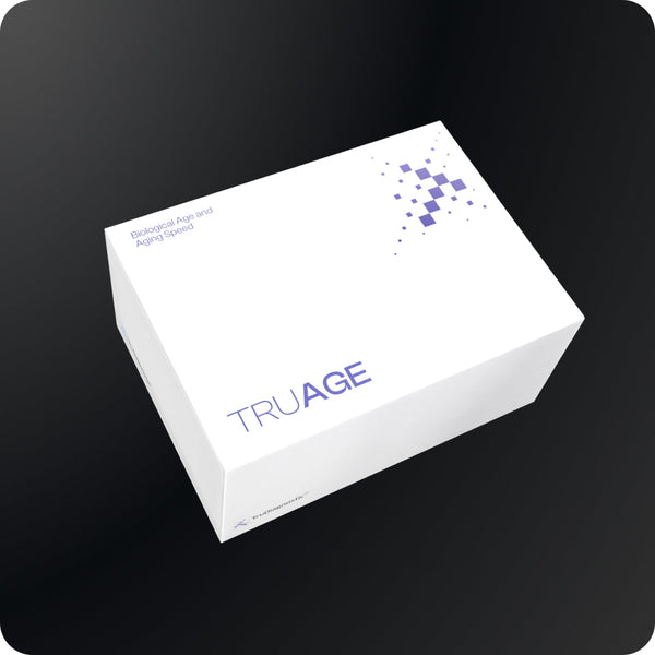 TRUAGE product packaging on a black background
