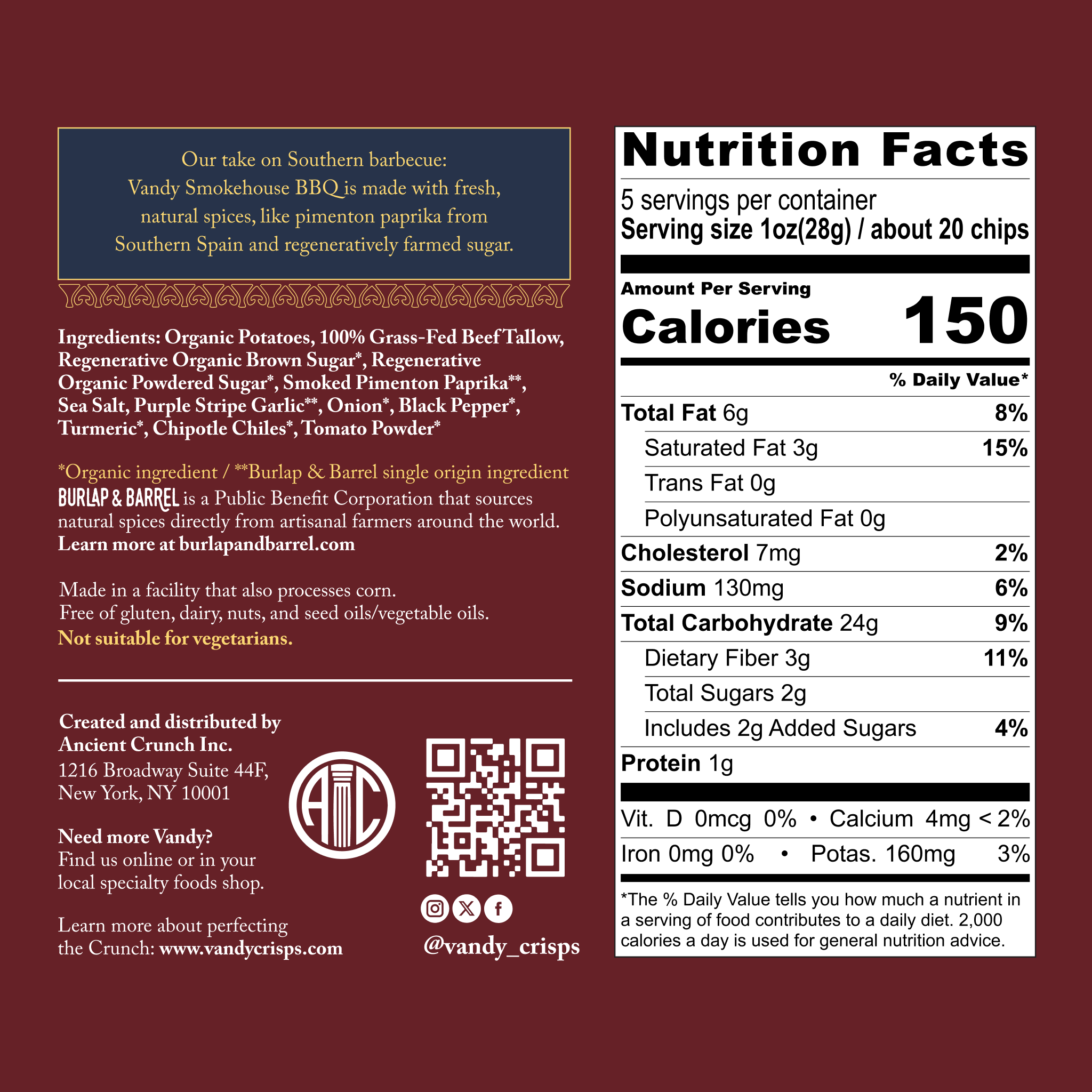 Vandy Crisps - Smokehouse BBQ