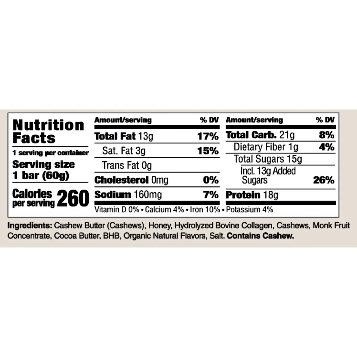 Boundless Bar - Vanilla Cheesecake