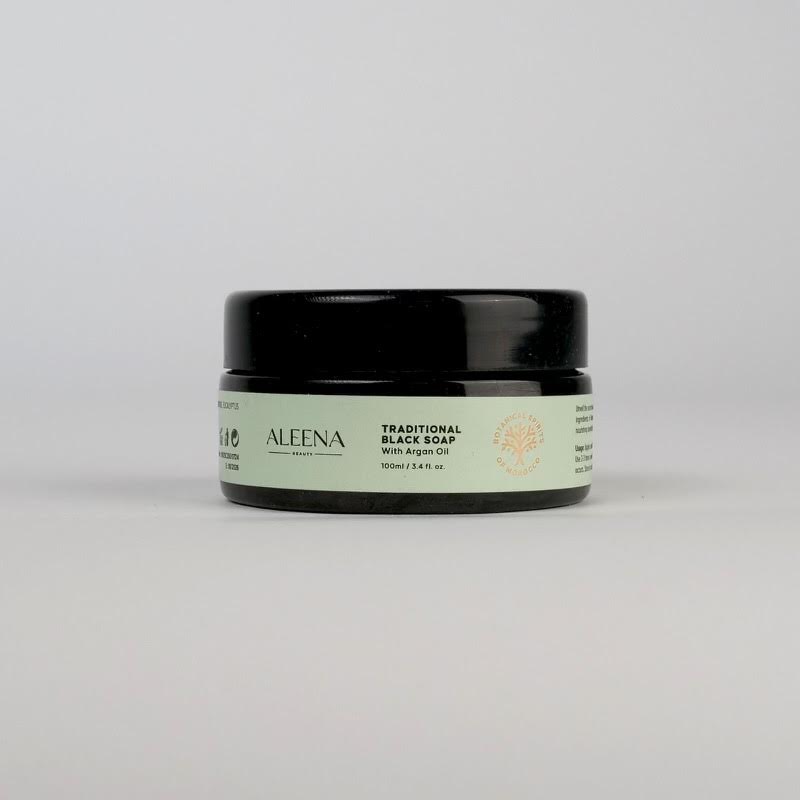 Traditional Black Soap with Morocco Argan Oil.